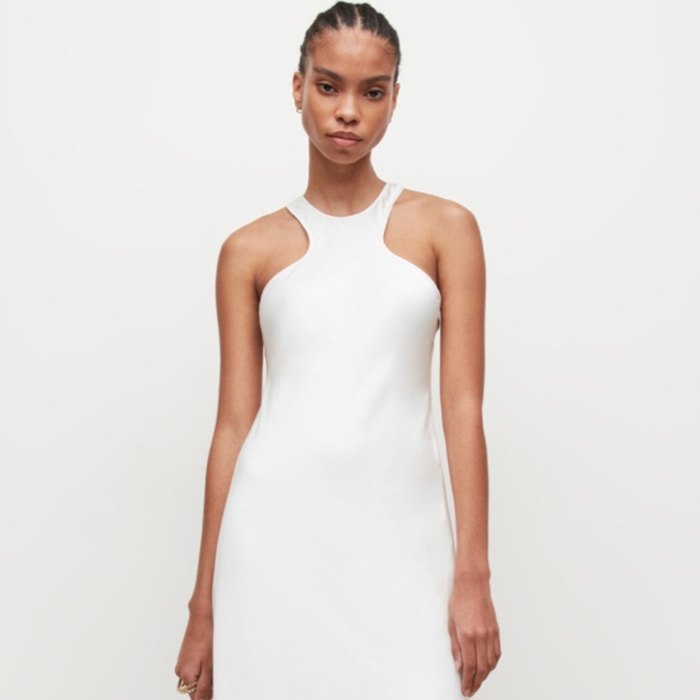 All Saints MINI Betina Slip Dress in White Size 4 (NWT)